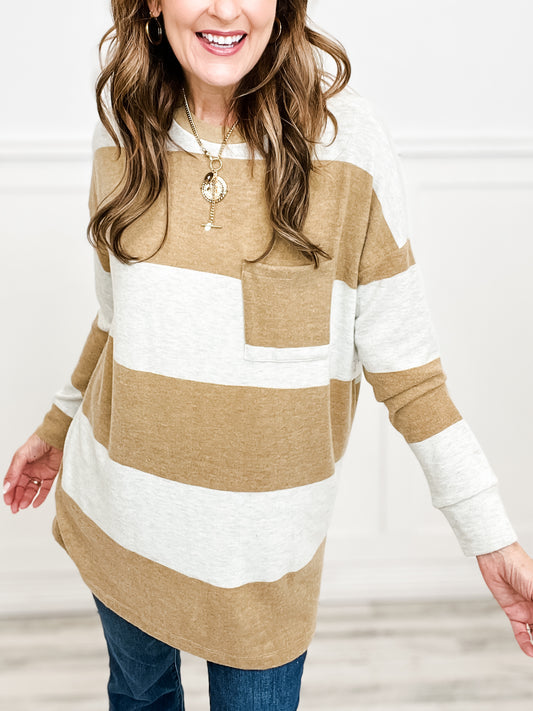 STRIPED LONG SLEEVE TOP