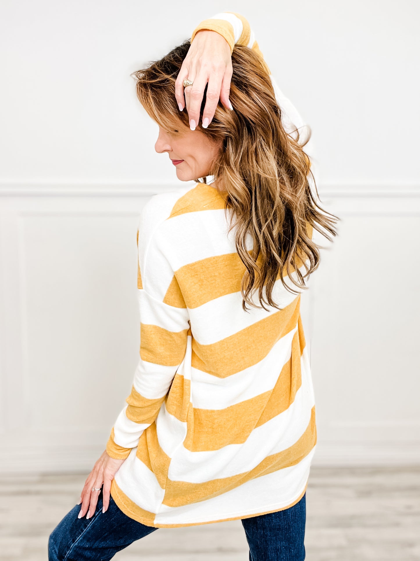 Striped Long Sleeve Tunic Top