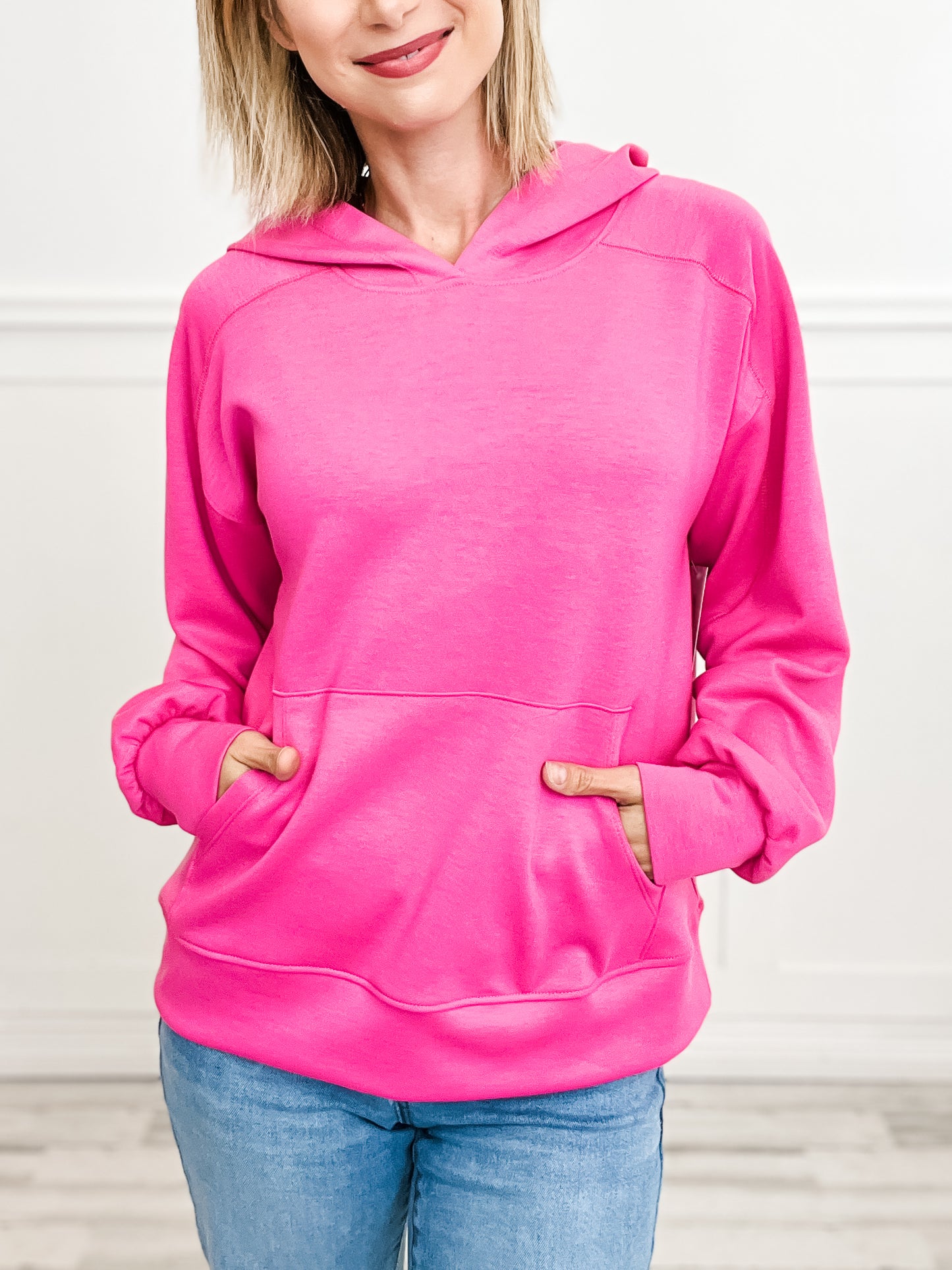 Seaside Modal Hooded Top with Kangaroo Pocket - GROUP A