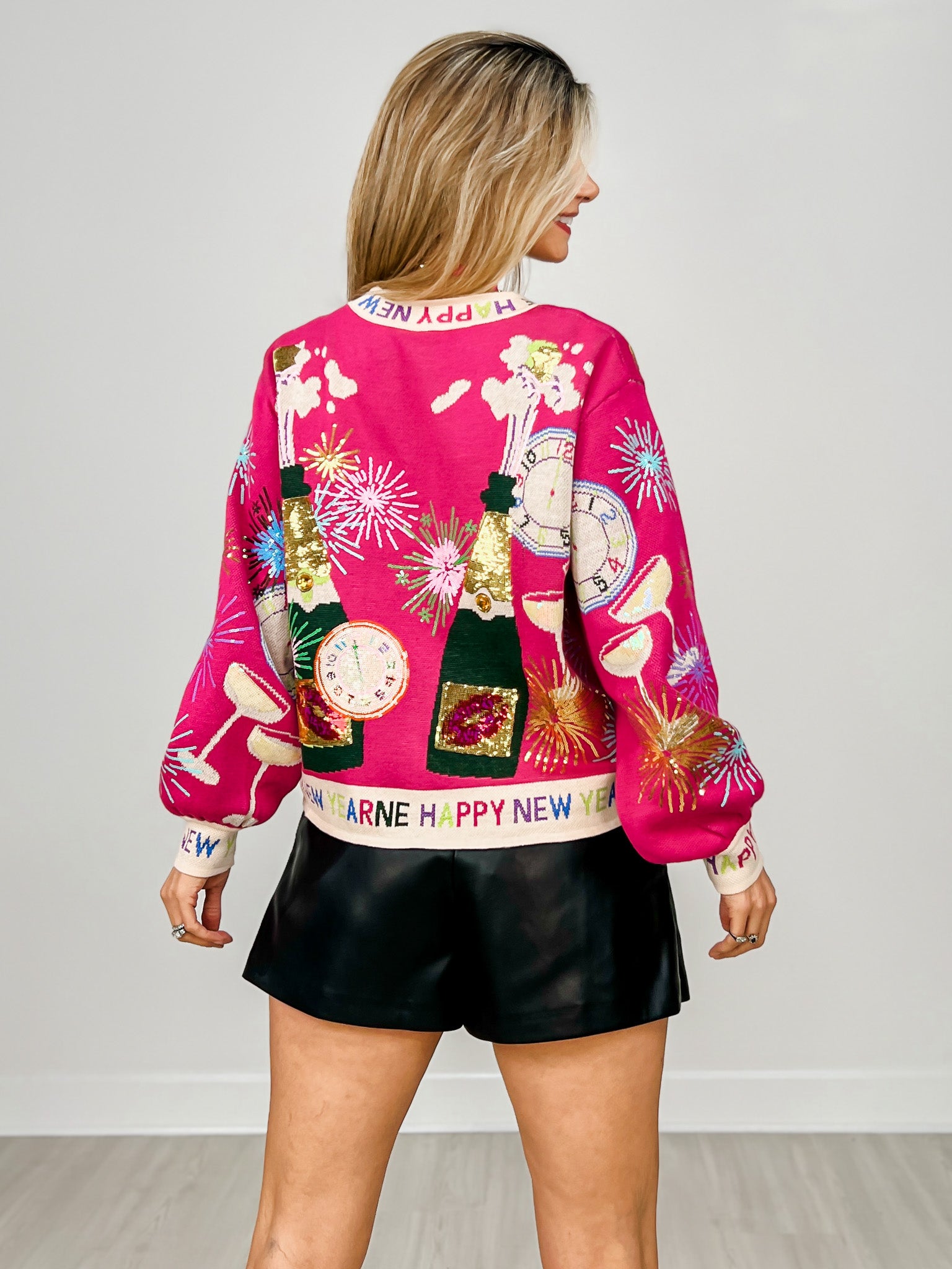 Queen Of Sparkles NYE Icon Button Up Cardigan