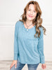 Lightweight Long Sleeve Top with Front Pocket