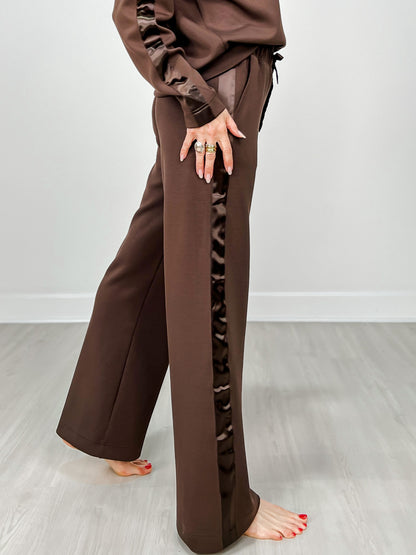 Modal Scuba Luxe Satin Straight Pant