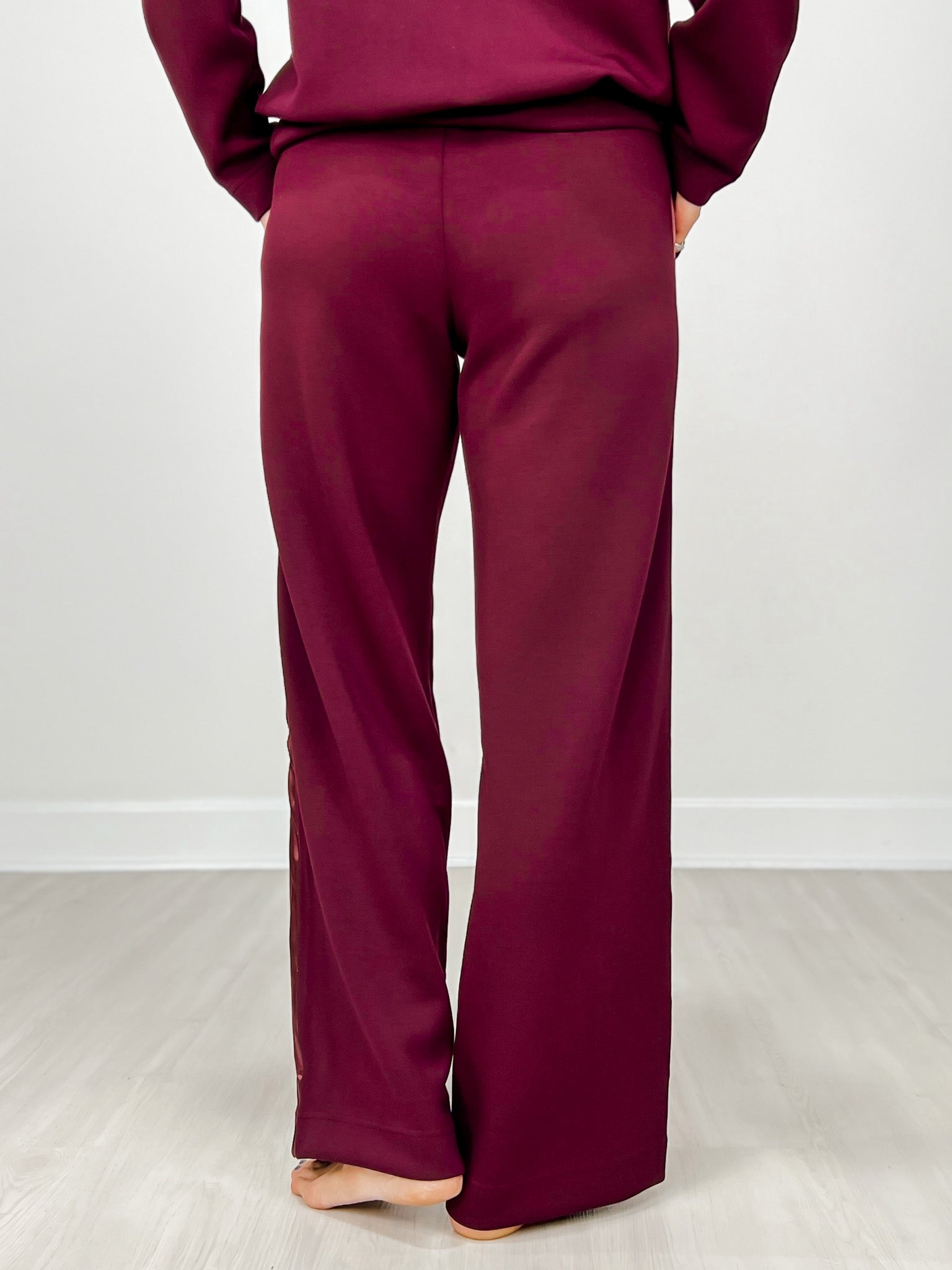 Modal Scuba Luxe Satin Straight Pant