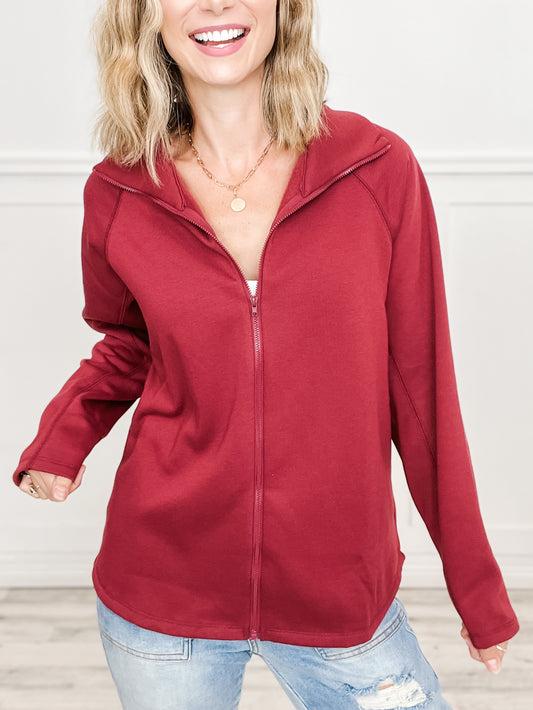 Long Sleeve Half Zip Pullover Top