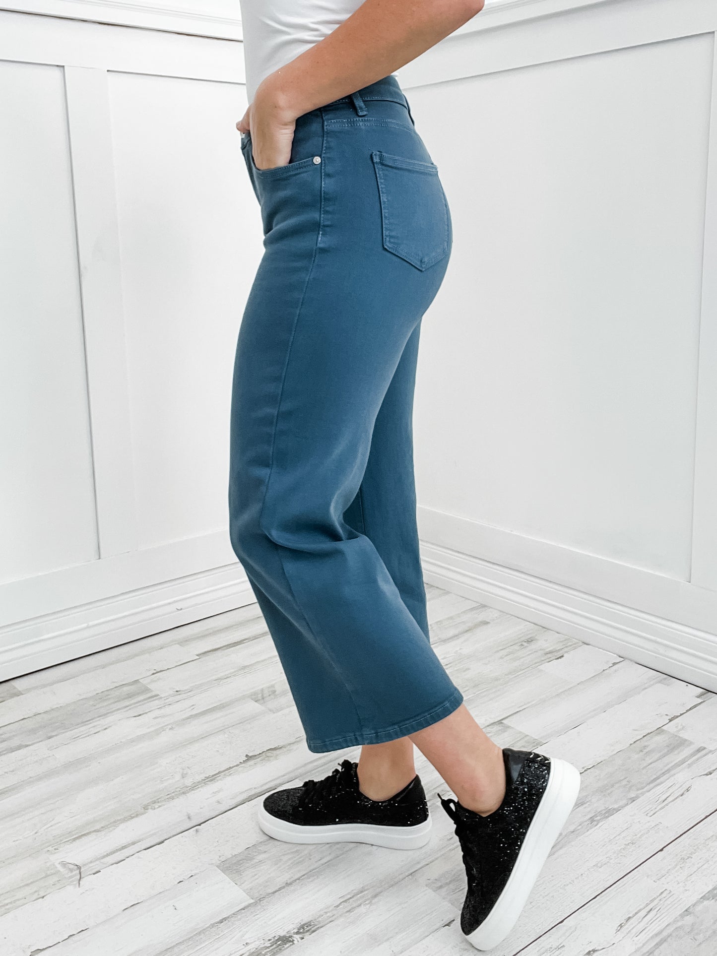Special A Vintage Balsam High Rise Boot Cut Stretch Wide Leg