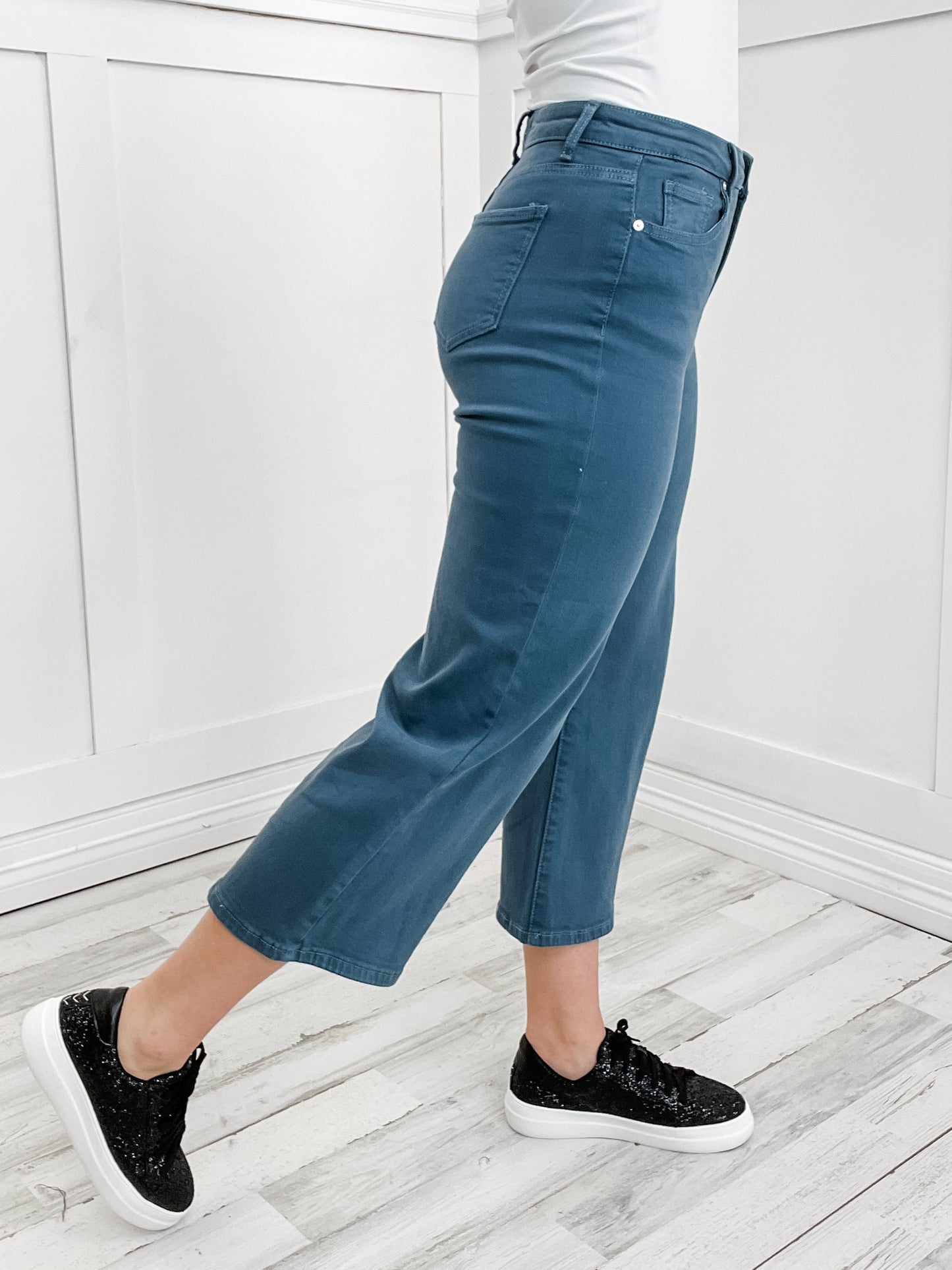 Special A Vintage Balsam High Rise Boot Cut Stretch Wide Leg