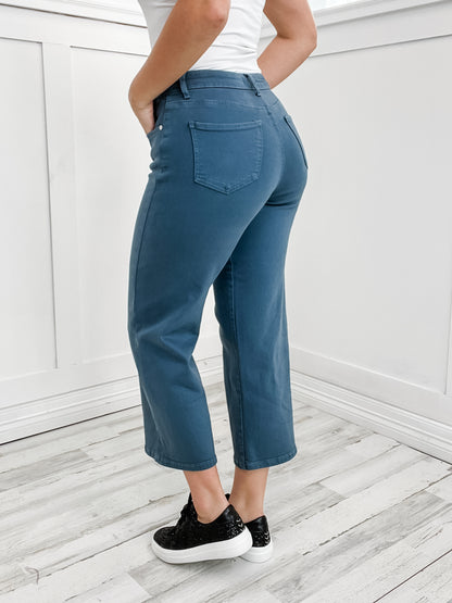 Special A Vintage Balsam High Rise Boot Cut Stretch Wide Leg