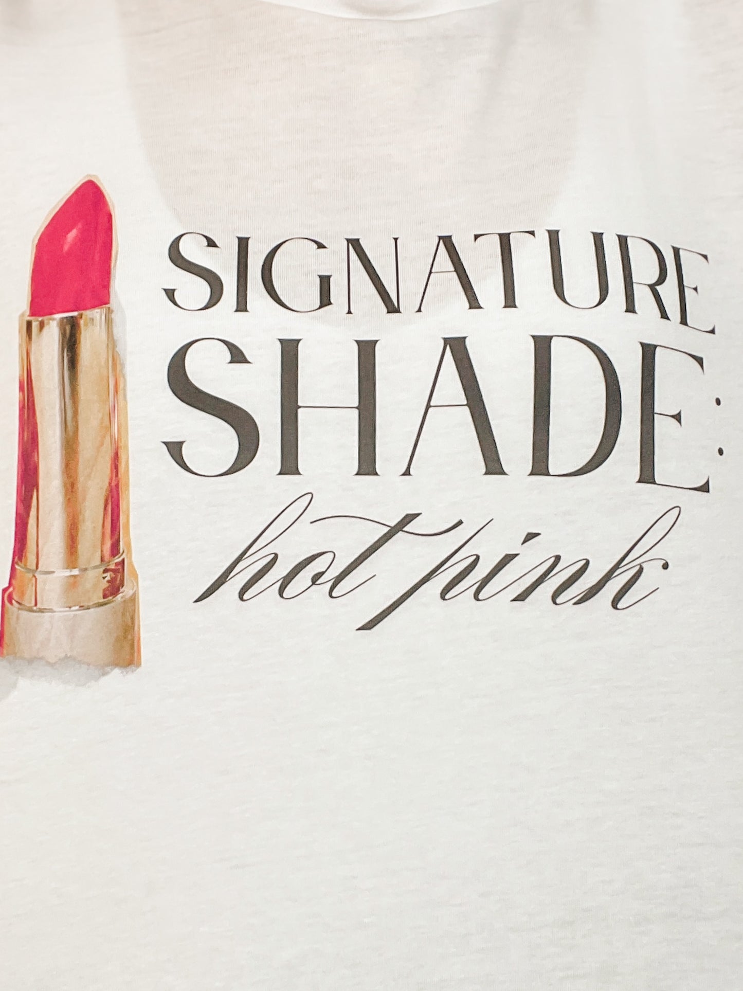 Signature Shades: Hot Pink Lipstick Graphic Tee
