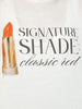 Signature Shades: Classic Red Lipstick Graphic Tee