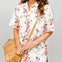 Floral Urban Rib Button Down Collared Top