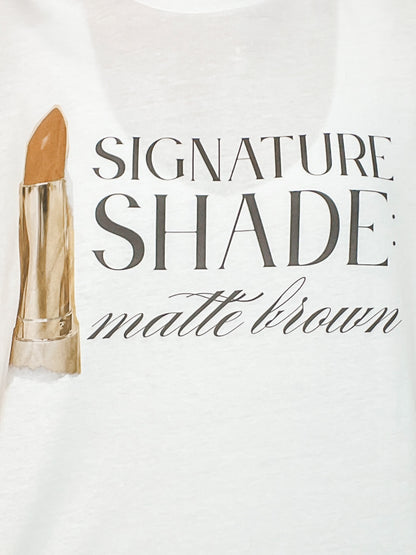 Signature Shades: Matte Brown Lipstick Graphic Tee
