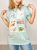 Vintage Bird Stamps Graphic Tee