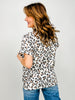 Short Sleeve Round Neckline Animal Print Top