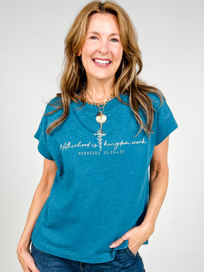 Motherhood Is Kingdom Work Graphic Tee