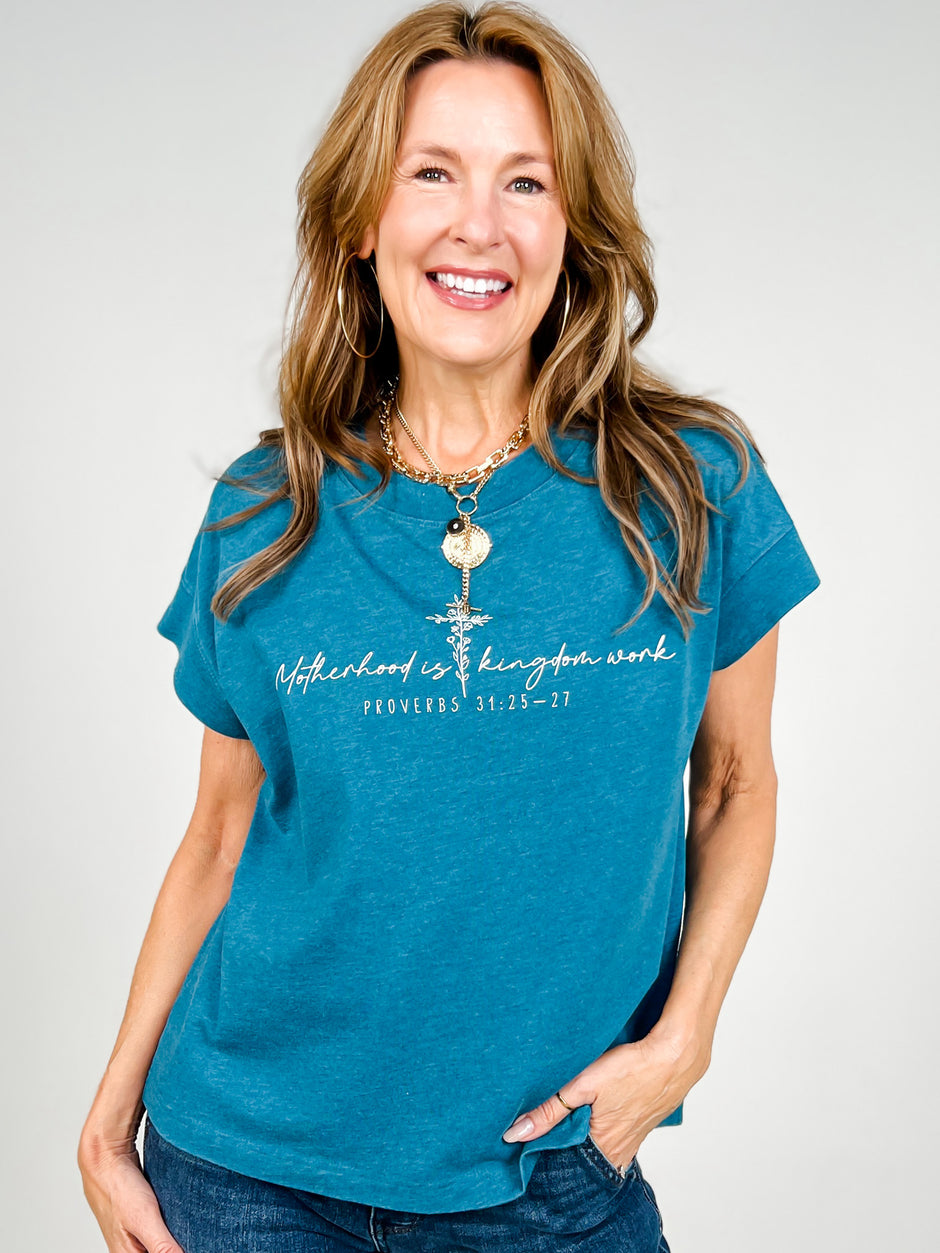 Motherhood Is Kingdom Work Graphic Tee