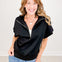 Luxeknit Half-Zip Short Sleeve Sweatshirt