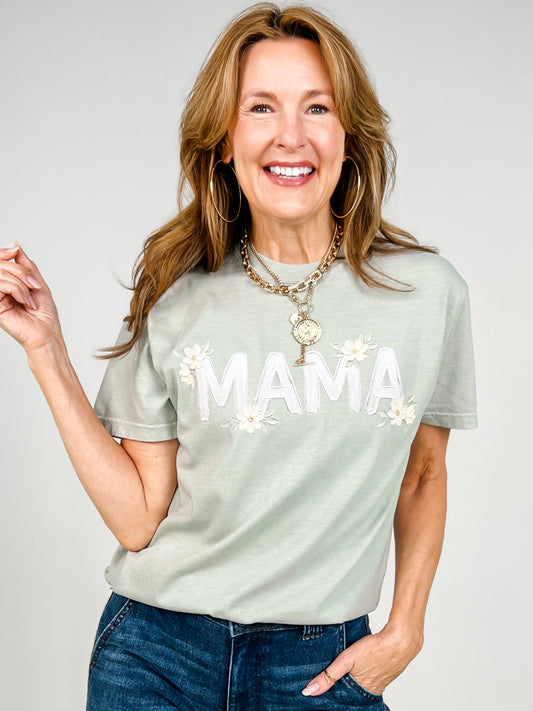 Mama Floral Paintstroke Graphic Tee