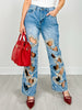 Washed Hearts Cutout Jeans