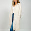Long Sleeve Solid Knit Hooded Cardigan