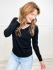 Varsity Style Classic V Neck Top