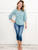 Waffle Textured Long Sleeve Pullover Sweater Top