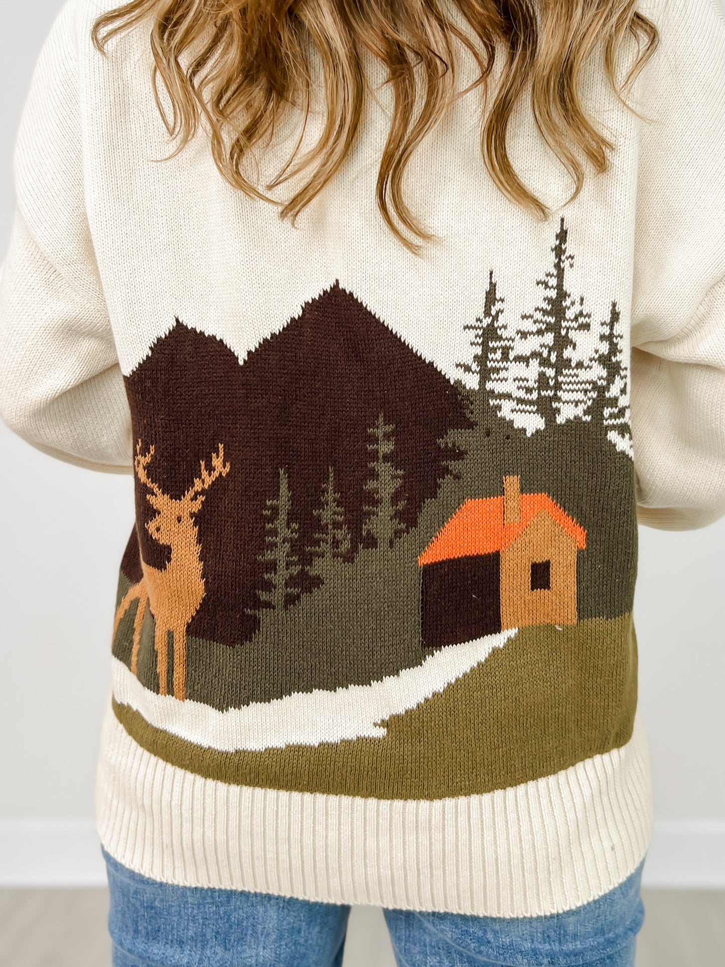 Camp Jacquard Toggle Button Knit Cardigan