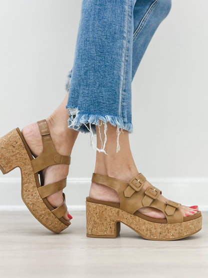 Pierre Dumas Mood-2 Wedges in Taupe