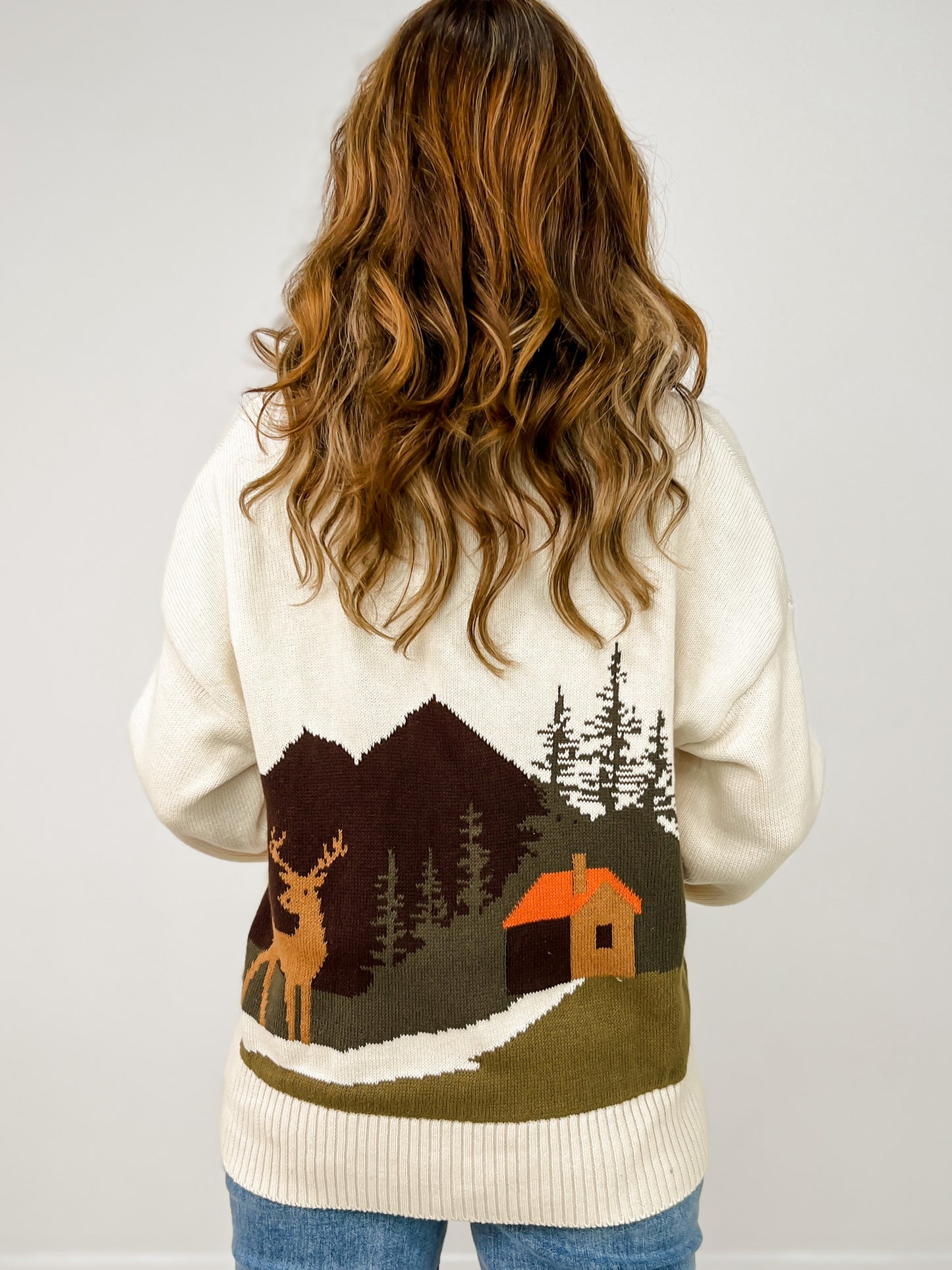 Camp Jacquard Toggle Button Knit Cardigan