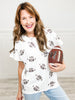 Queen of Sparkles White, Maroon, & Grey Game Day Football Tee