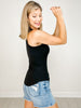 Crew Neck Ribbed Knit Tank Top