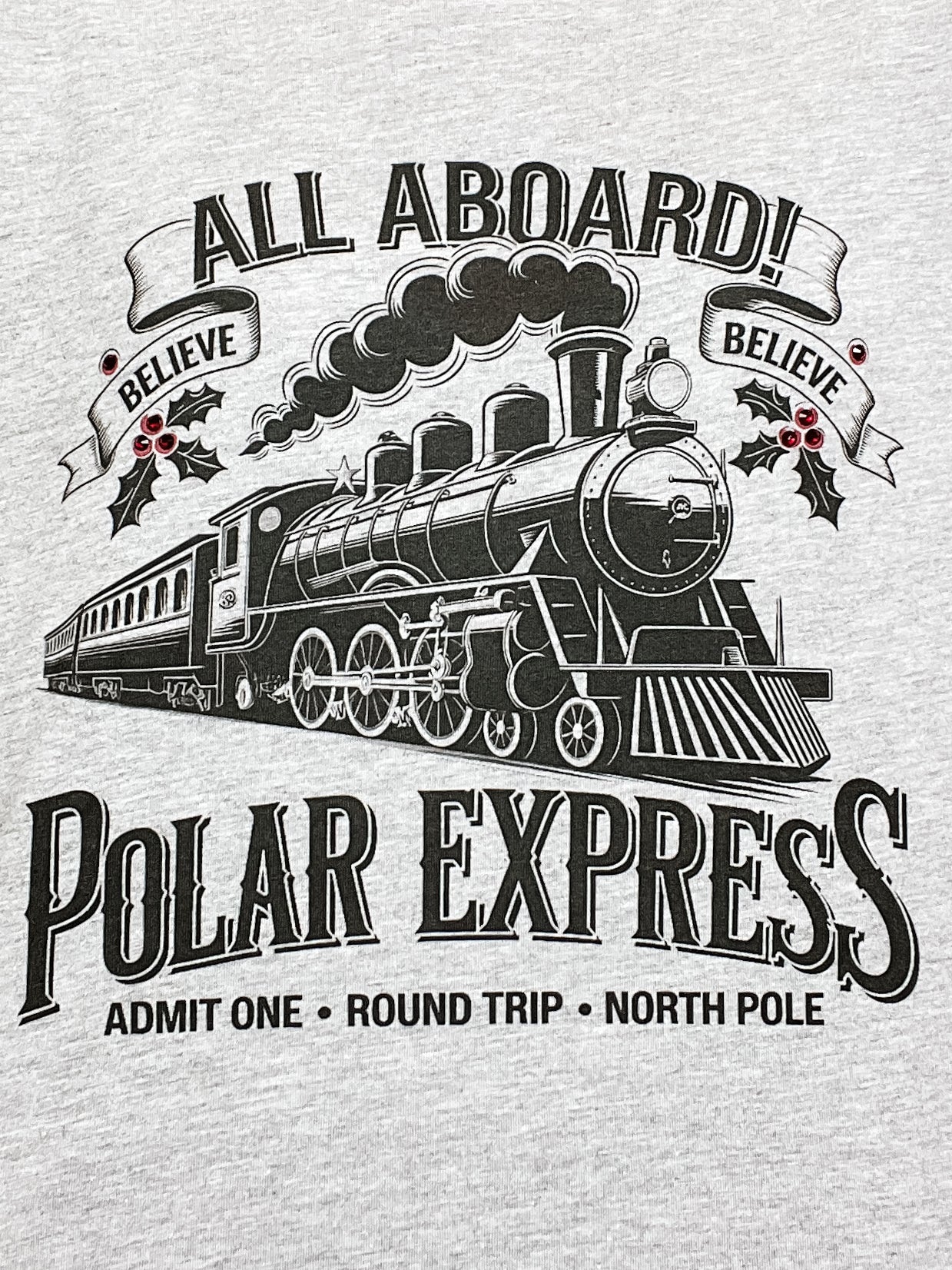 All Aboard Polar Express Long Sleeve Graphic Tee