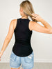 Crew Neck Ribbed Knit Tank Top