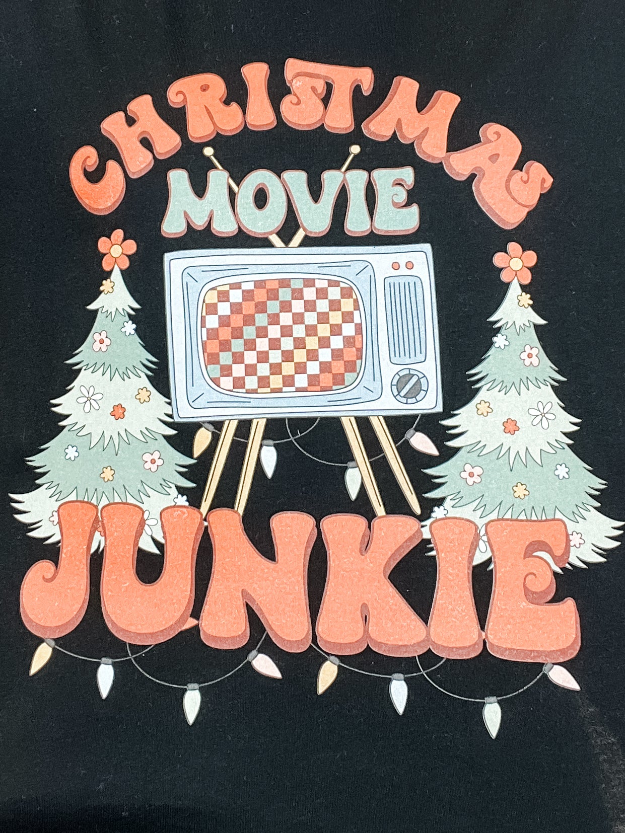 Christmas Movie Junkie Long Sleeve Graphic Tee