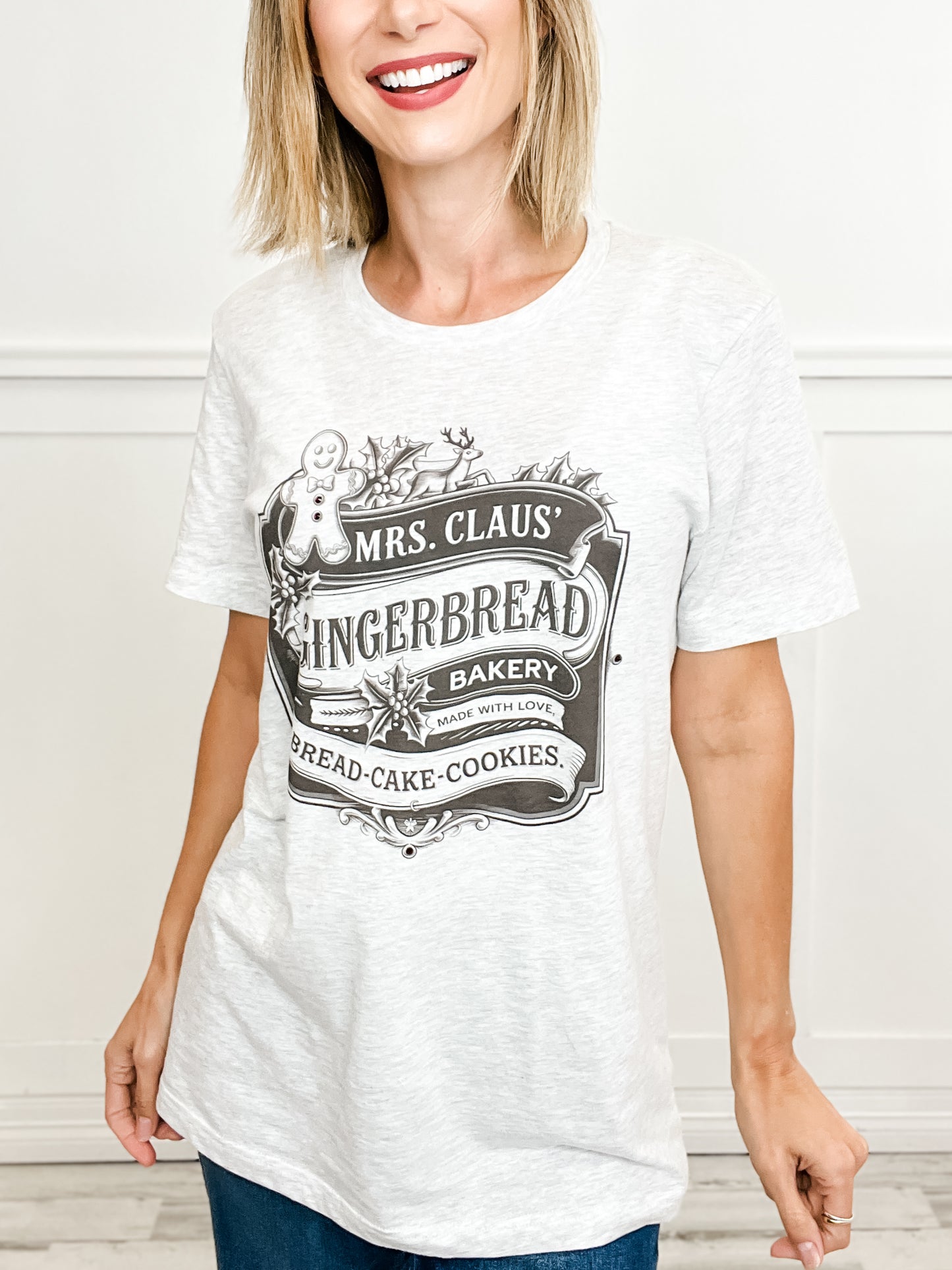 Gingerbread Bakery Rhinestone Graphic Tee