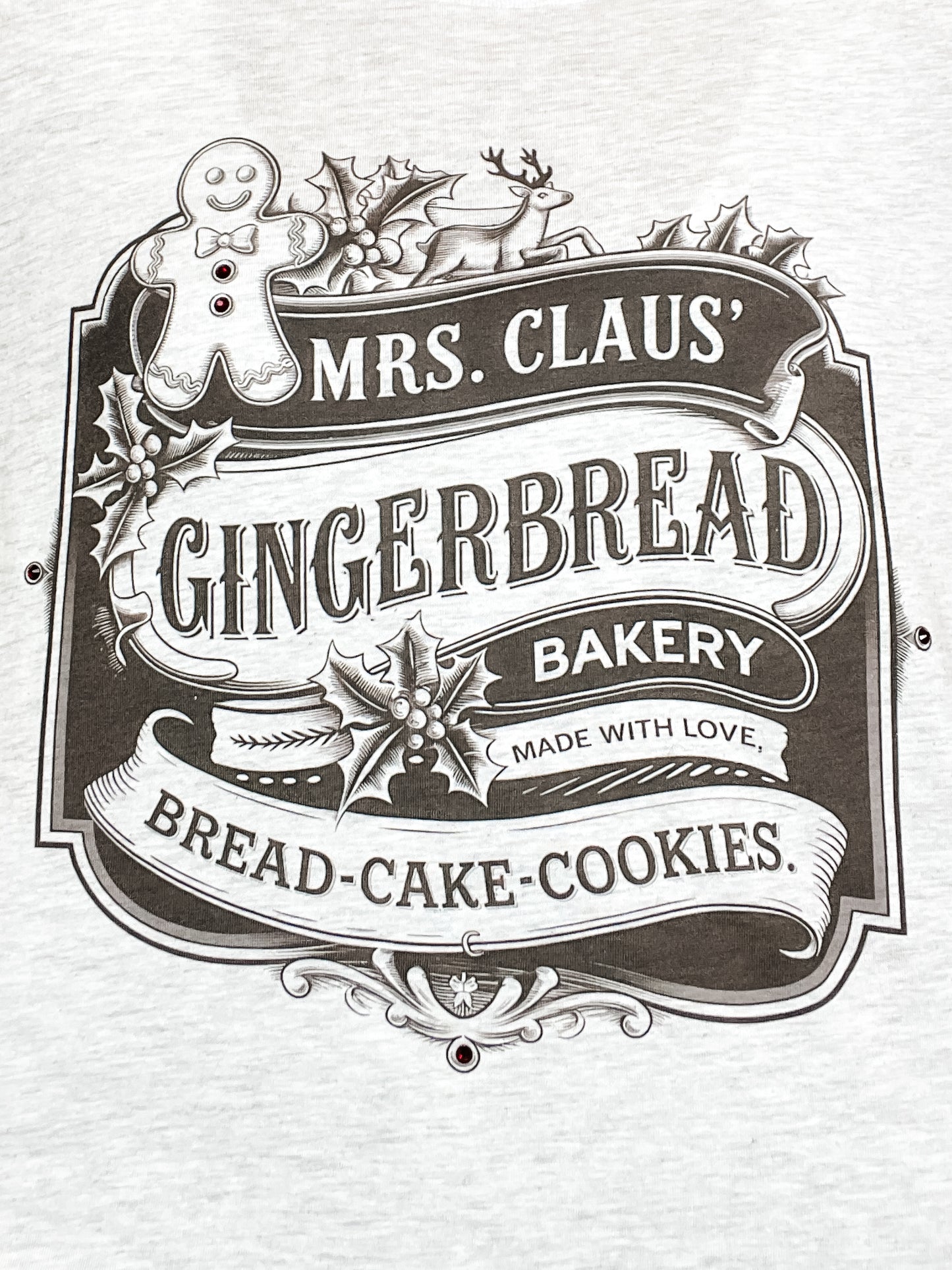 Gingerbread Bakery Rhinestone Graphic Tee