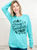 Frosty's Snowflake Cafe Rhinestone Long Sleeve Graphic Tee