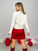 Heart Embroidery Sweater Top