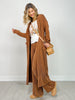 Sunrise Ribbed Knit Cardigan & Pants Set in ESPRESSO