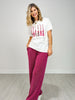 Sunrise Ribbed Knit Cardigan & Pants Set in PLUM