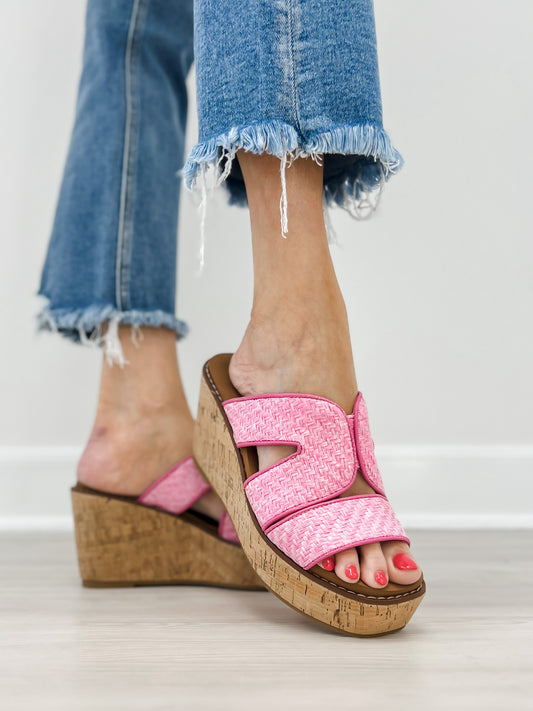 Pierre Dumas FLYNN-2 Wedges in Light Pink