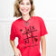 You Won My Heart Red Foiled Graphic Top