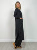 Sunrise Ribbed Knit Cardigan & Pants Set in BLACK