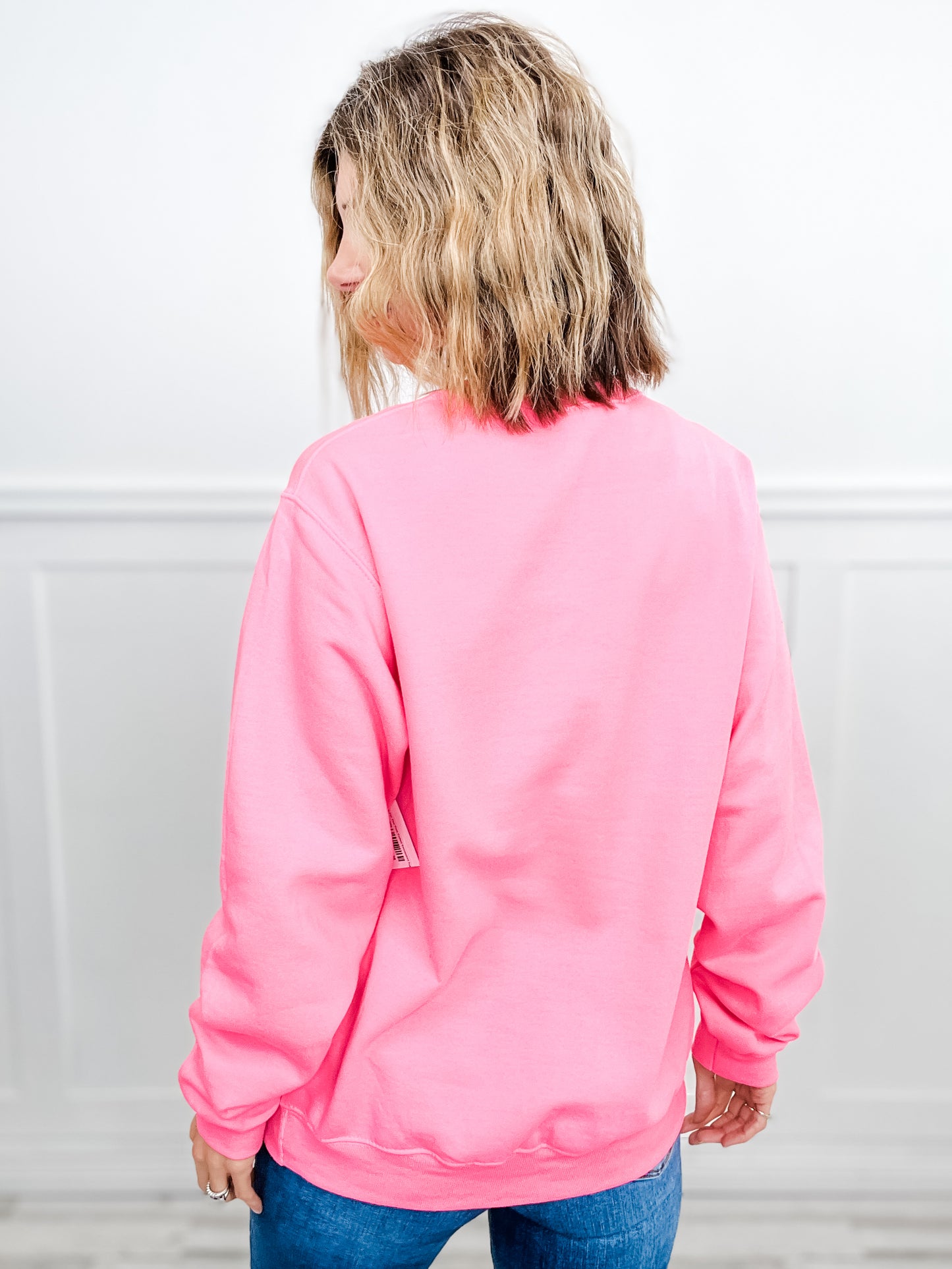 I'm a Sucker For You Pink Foiled Sweatshirt Top