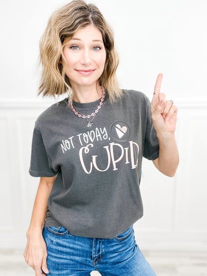Not Today Cupid Rose Gold Foil Graphic Tee