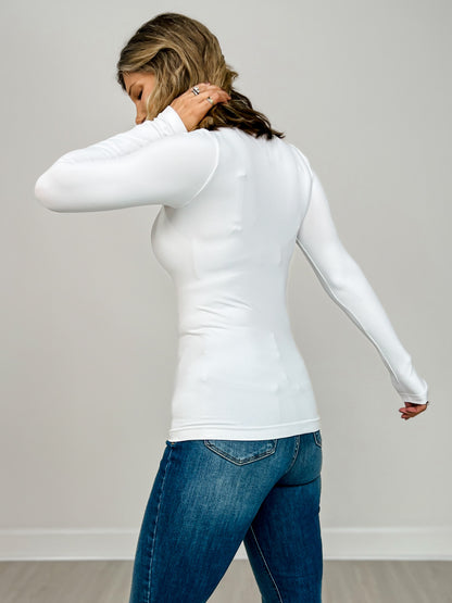 Plain Jersey Long Sleeve Scoop Neck Top