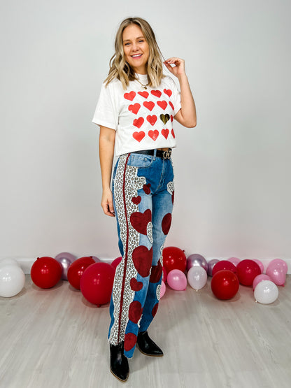 Hearts Gold Foil Graphic Tee