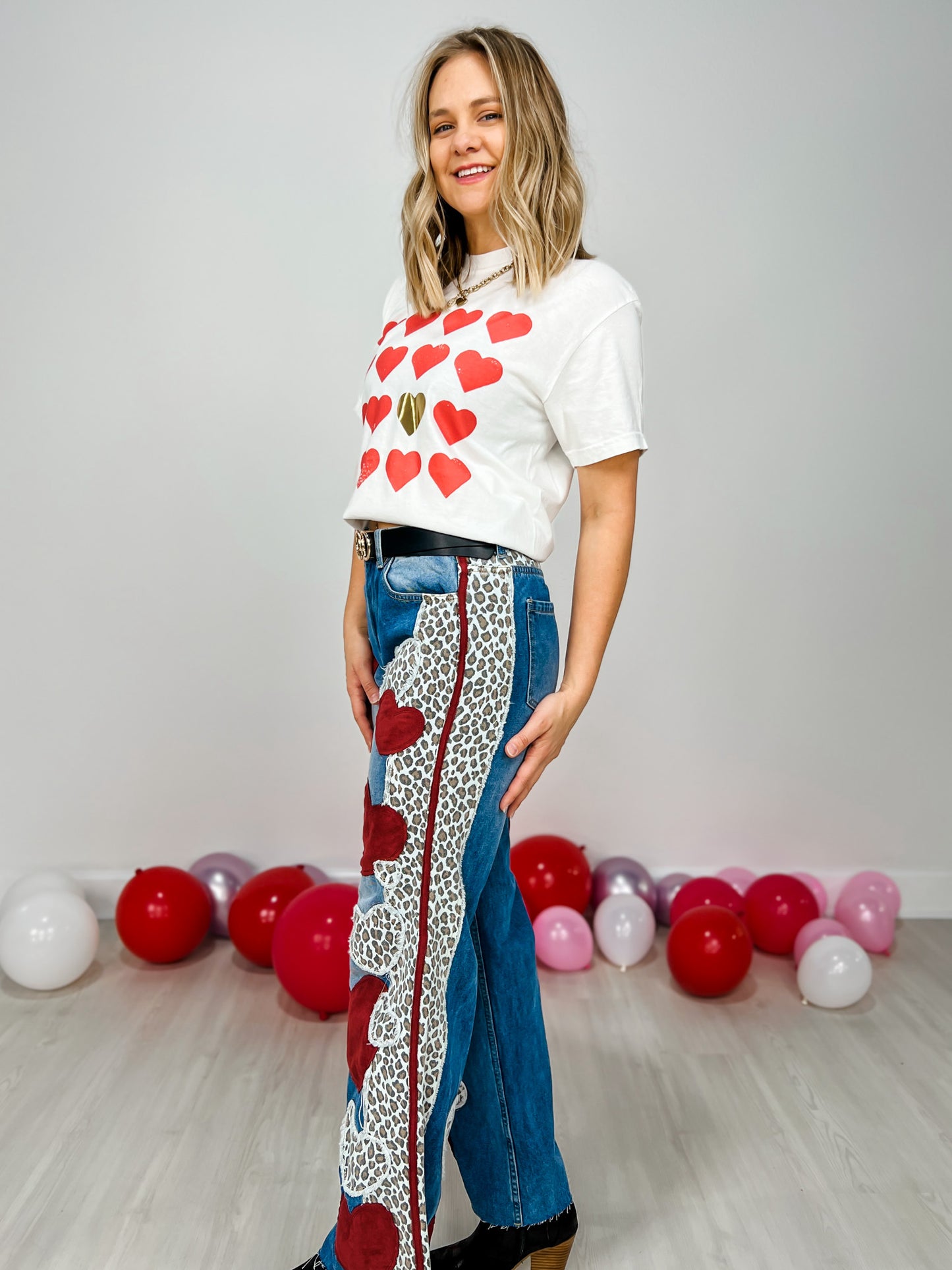 Hearts Gold Foil Graphic Tee