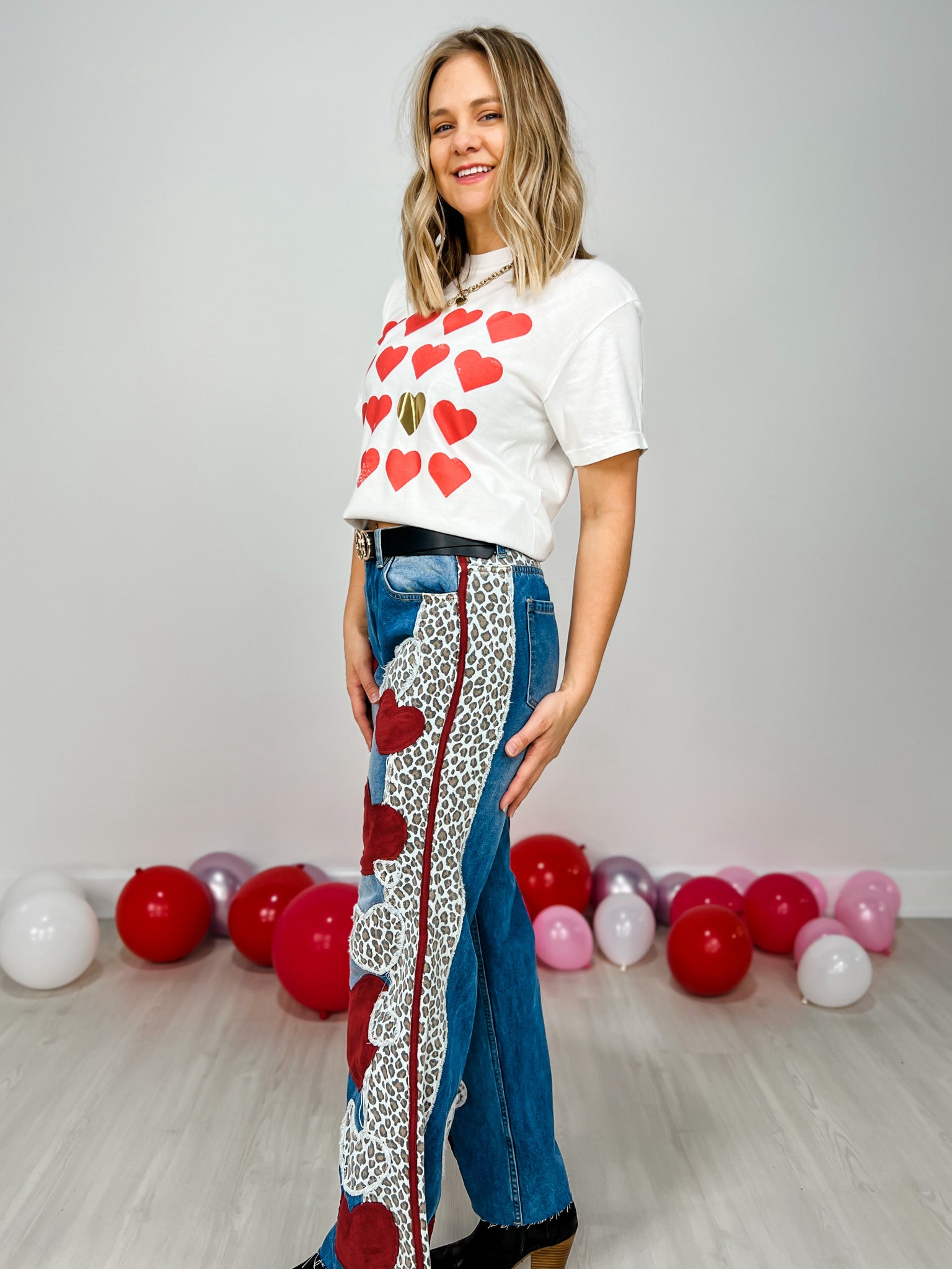 Hearts Gold Foil Graphic Tee