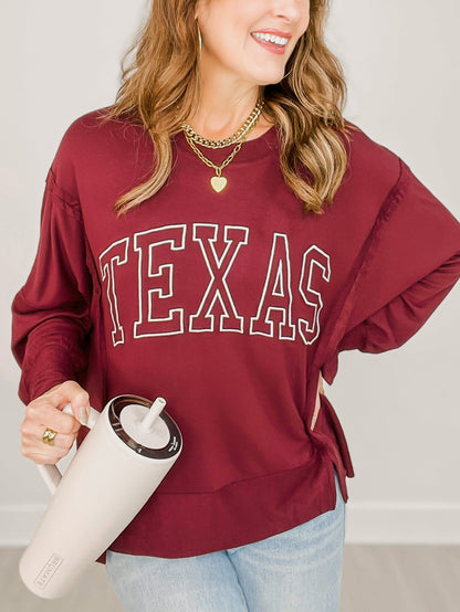 Long Sleeve French Terry TEXAS Sweatshirt