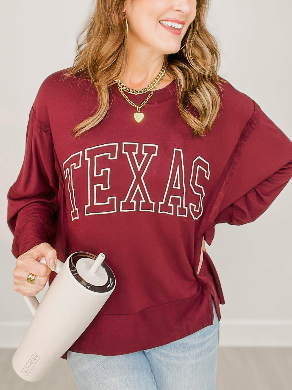 Long Sleeve French Terry TEXAS Sweatshirt